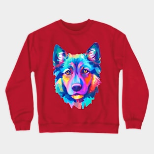 Colorful Dog Painting Crewneck Sweatshirt